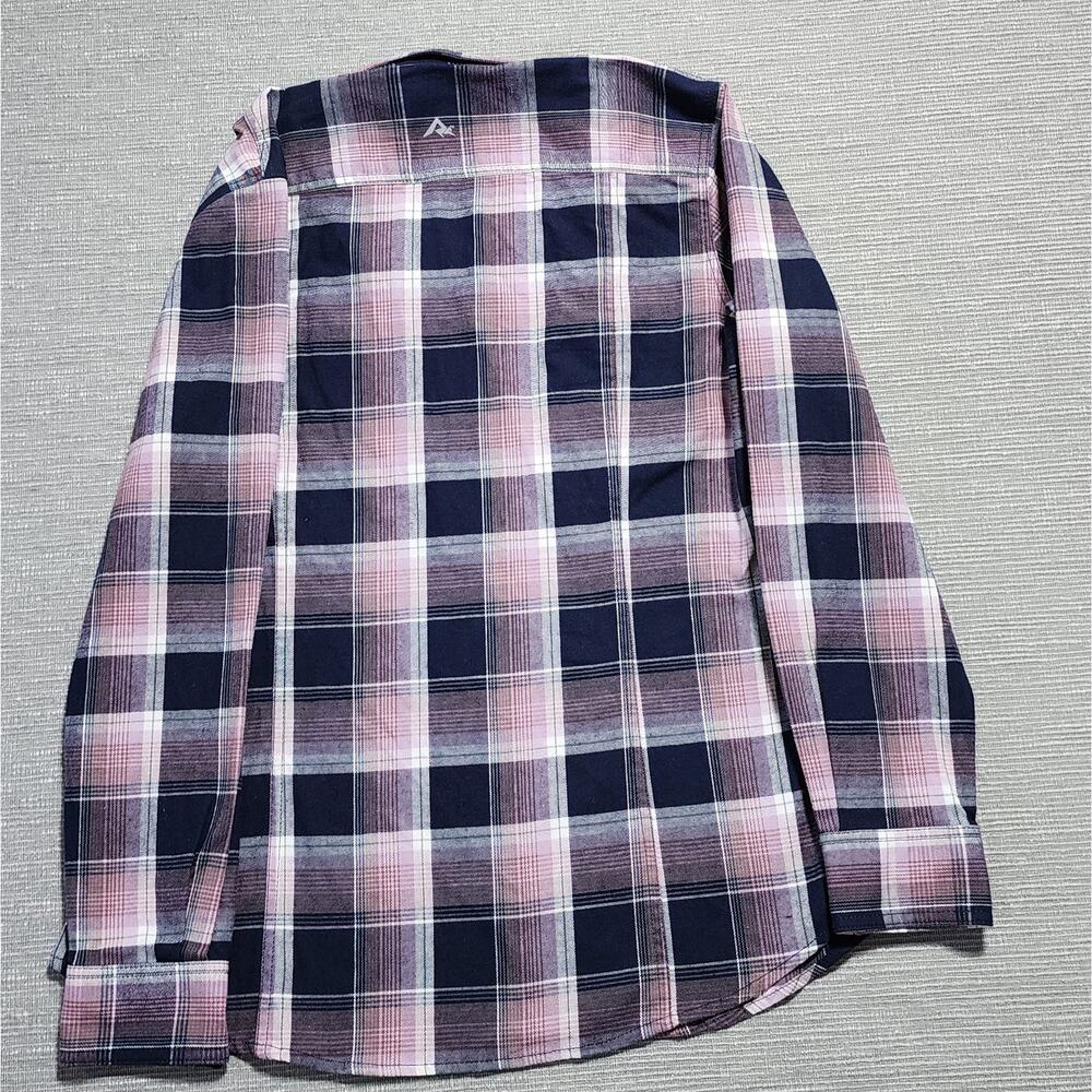 Ridgecut Women’s Plaid Button Up‎ Shirt Size Large Pink Navy - Picture 6 of 12
